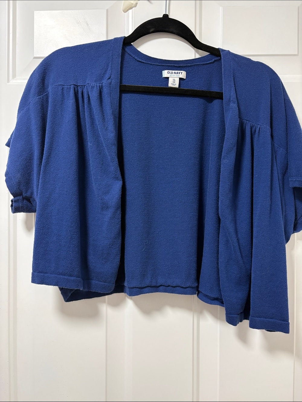 Old Navy Blue Open-Front Short Sleeve Cardigan